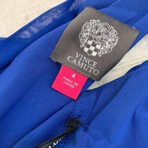 Vince Camuto Blue high low halter dress size 4 - Picture 4 of 5